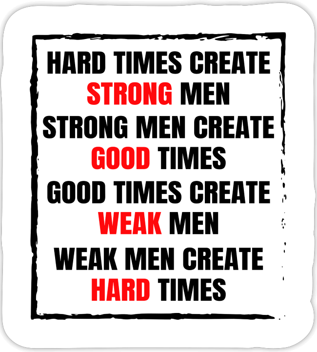 Hard Times Create Strong Men Decal