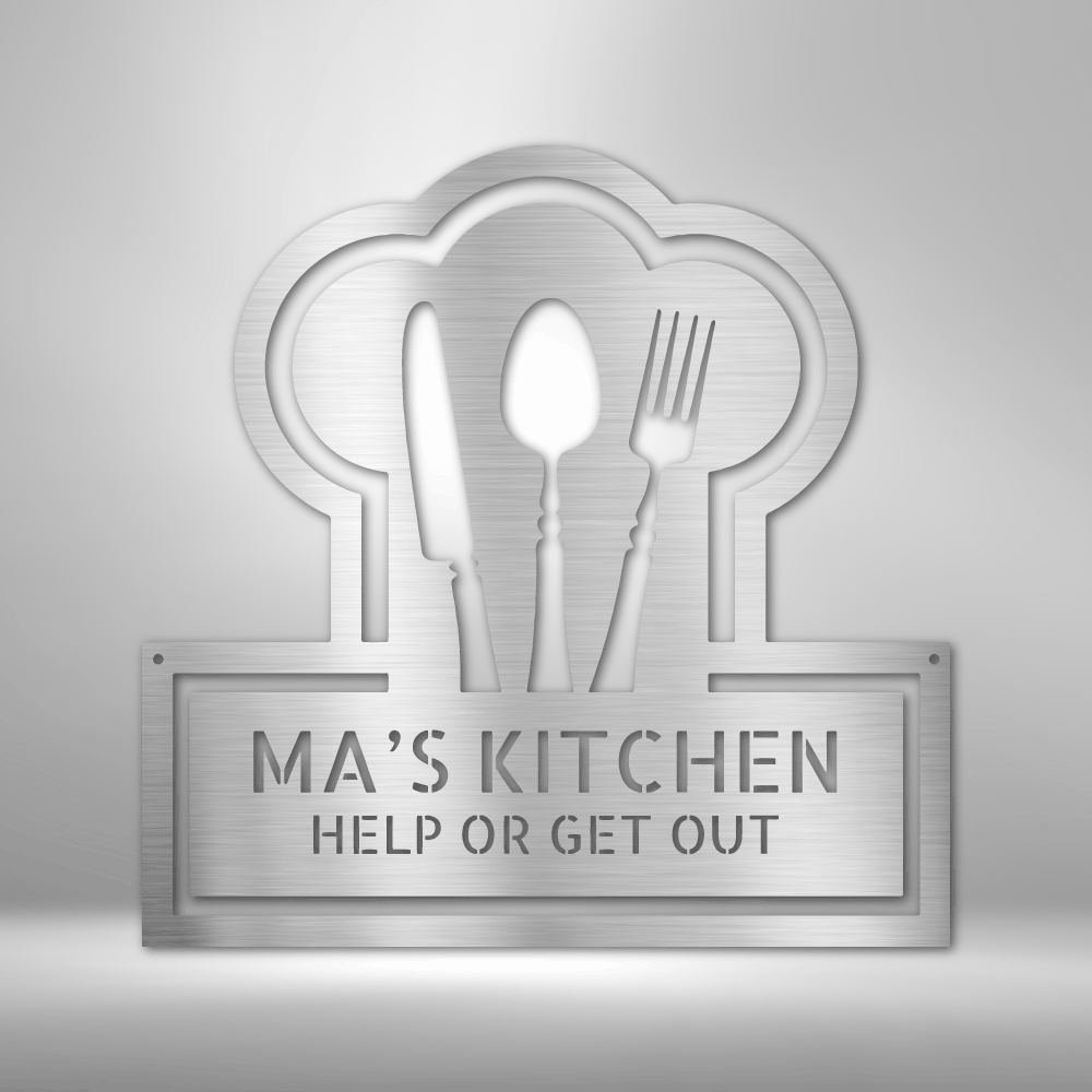 Kitchen Sign Rsa Ruler Of The Kitchen Monogram - Steel Sign – Right Words