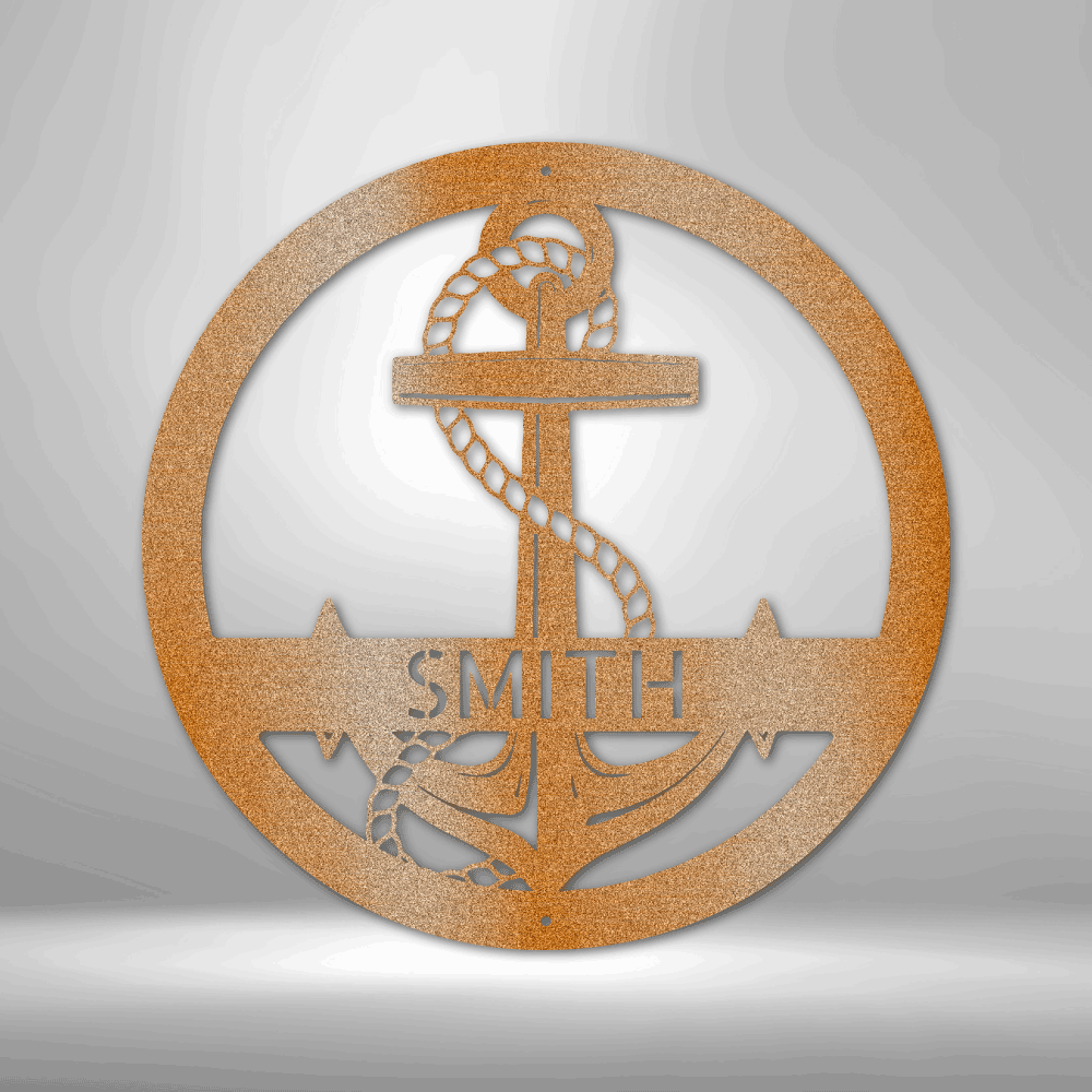 Elaborate Anchor - Steel Sign – Right Words